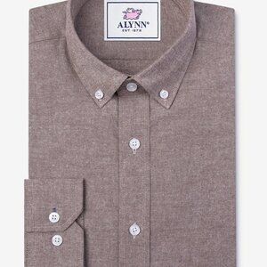 Alynn Brown Chambray Slightly Brushed Classic Fit Shirt